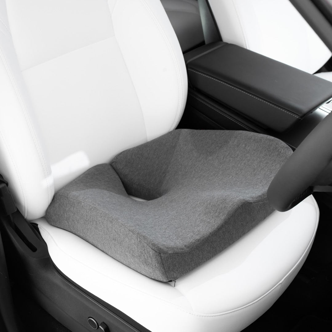 Car Seat Cushion Pad Mat with Strap Memory Foam Wedge Pillow