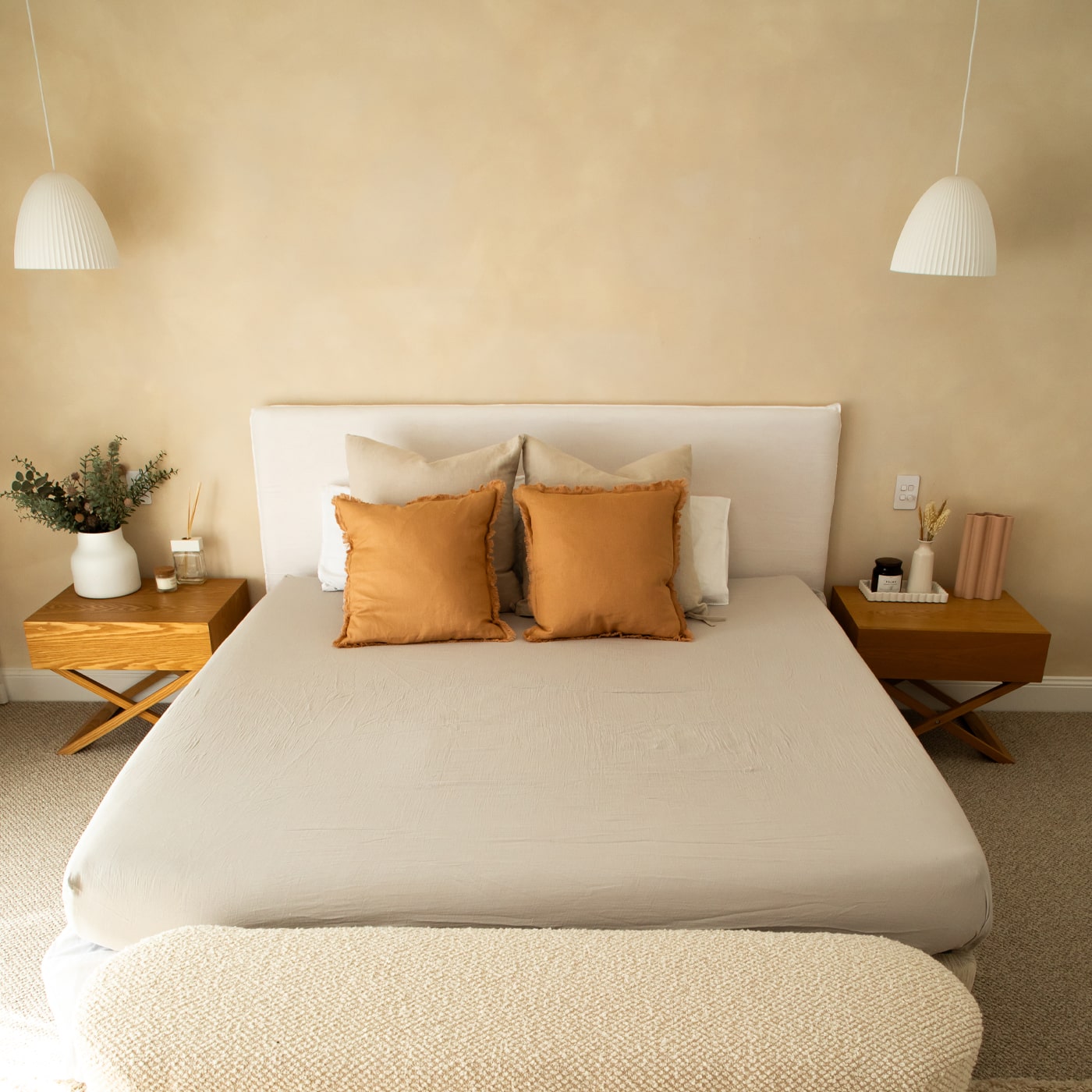Muslin fitted sheet in Light Grey