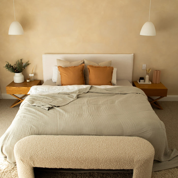 Soothing muslin blanket in Light Grey