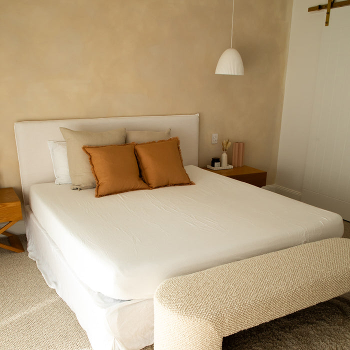 Muslin fitted sheet in Snow White